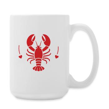 Hummer ist mein Glücksort - Große Tasse 440 ml - Weiß - Rechts