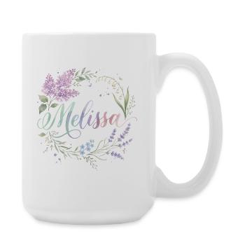 La couronne florale de Melissa - Grande tasse 440 ml - blanc - Droite