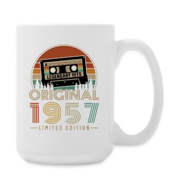 70 Ans 1957 Vintage Rétro Cadeau D'anniversaire - Grande tasse 440 ml - blanc - Droite