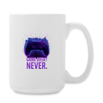 Manette néon : Game Over Never - Grande tasse 440 ml - blanc - Droite