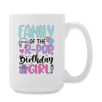 Famille de la fille d’anniversaire de la K-Pop - Grande tasse 440 ml - blanc - Droite