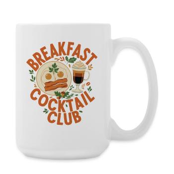 Frühstück Cocktail Club Brunch Kaffee Speck - Große Tasse 440 ml - Weiß - Rechts