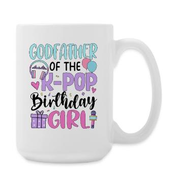 Parrain de la fille d’anniversaire de la K-Pop - Grande tasse 440 ml - blanc - Droite