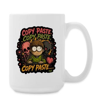 Copy Paste Chaos Kid Zombie Meme - Large Mug 440 ml - white - Right