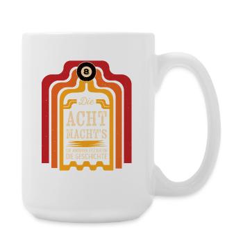 Die 8 machts Retro Statement Design - Große Tasse 440 ml - Weiß - Rechts