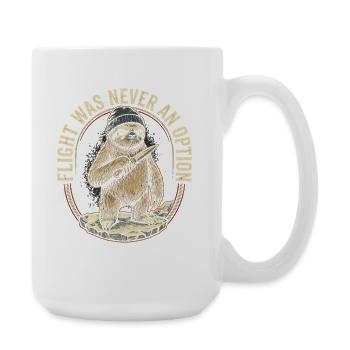 Combattre le paresseux au couteau - Grande tasse 440 ml - blanc - Droite