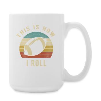 C’est comme ça que je roule un cadeau rétro de rugby drôle - Grande tasse 440 ml - blanc - Droite