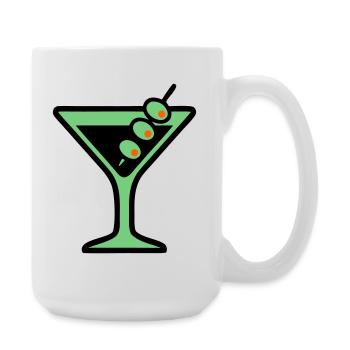 Cocktail Glass Summer Drink Vacances de garçon pour filles - Grande tasse 440 ml - blanc - Droite