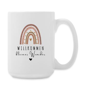 Willkommen kleines Wunder Regenbogen - Große Tasse 440 ml - Weiß - Rechts
