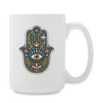 Spiritualität Heilige Geometrie Glaubenssymbol Zen - Große Tasse 440 ml - Weiß - Rechts