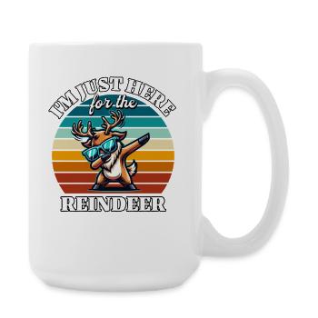 Expressions drôles sur les rennes - Grande tasse 440 ml - blanc - Droite
