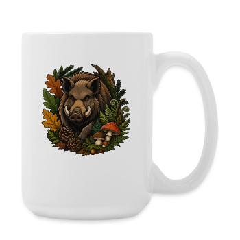 Sanglier de la forêt d’automne - Grande tasse 440 ml - blanc - Droite