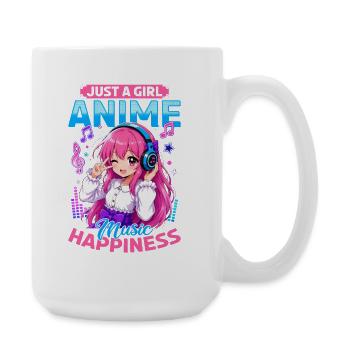 Anime and Music Chibi - Large Mug 440 ml - white - Right