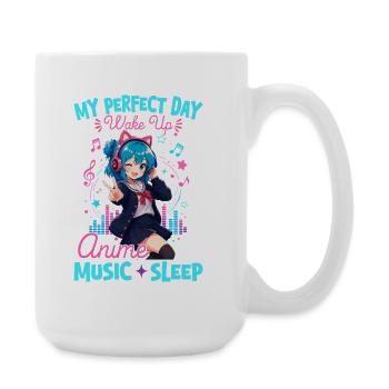 Anime and Music Chibi - Large Mug 440 ml - white - Right