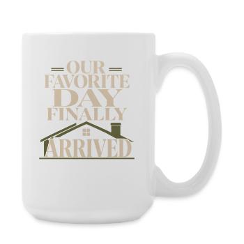 Accueil familial du retour militaire - Grande tasse 440 ml - blanc - Droite