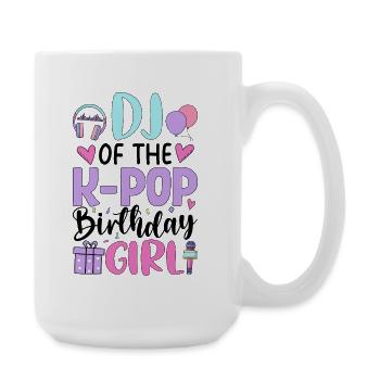 DJ de la fille d’anniversaire K-Pop - Grande tasse 440 ml - blanc - Droite