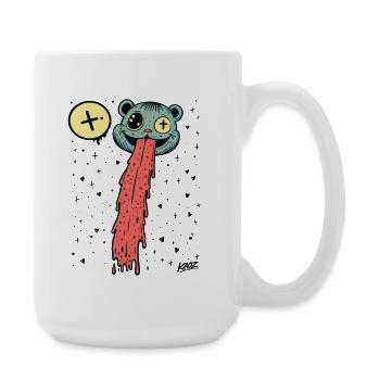 Drippy Tongue Bear Pop Art - Große Tasse 440 ml - Weiß - Rechts