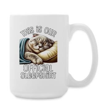 Chemise de nuit pour chat à oreilles pliées - Grande tasse 440 ml - blanc - Droite