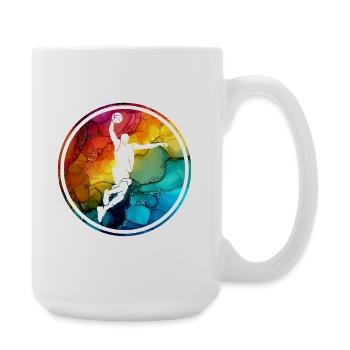 JOUEUR DE BASKET COOL AU BASKET COLORÉ - Grande tasse 440 ml - blanc - Droite