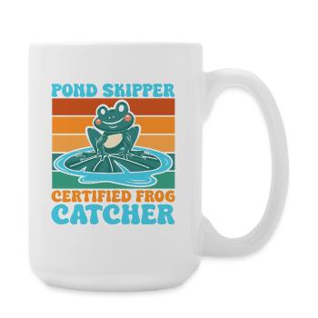 Grenouille Attrape-Étang, Chenaille, Grenouille Capitaine - Grande tasse 440 ml - blanc - Droite
