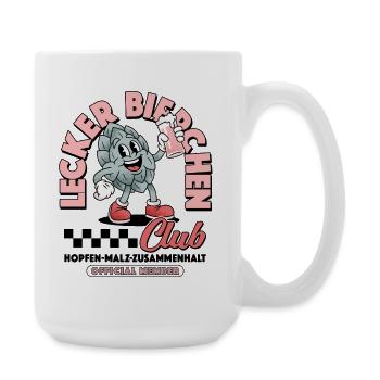 Lecker Bierchen Club Bier Bierliebhaber - Große Tasse 440 ml - Weiß - Rechts