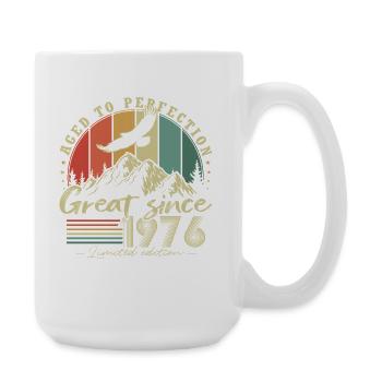 1976 Vintage Vintage Birthday Retro Gift - Large Mug 440 ml - white - Right
