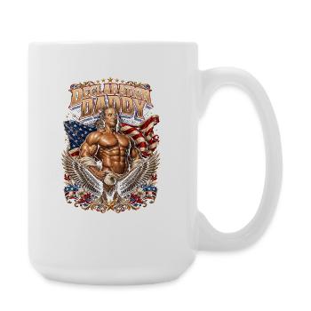Déclaration de Papa Ben Franklin Drôle 4 juillet - Grande tasse 440 ml - blanc - Droite