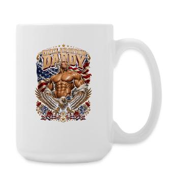 Déclaration de Papa George Washington le 4 juillet - Grande tasse 440 ml - blanc - Droite