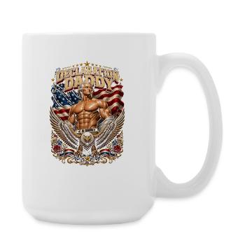 Déclaration d’indépendance par Thomas Jefferson, 4e comte - Grande tasse 440 ml - blanc - Droite