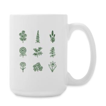 Garden Plants Retro Plants Hobby Gardener - Large Mug 440 ml - white - Right