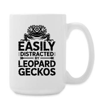 Paroles du gecko léopard Drôle de cadeau drôle de gecko léopard - Grande tasse 440 ml - blanc - Droite