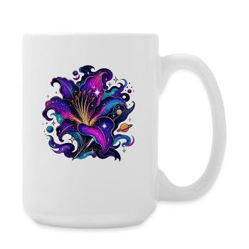 Cosmic flower explosion - Large Mug 440 ml - white - Right