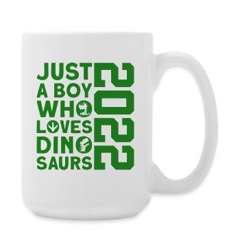 DINO 2022 DINOSAUR 4TH BIRTHDAY - Large Mug 440 ml - white - Right