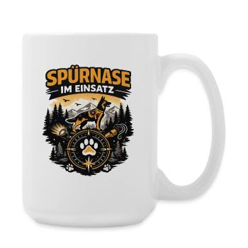 Spürnase im Einsatz Rettungshund - Große Tasse 440 ml - Weiß - Rechts