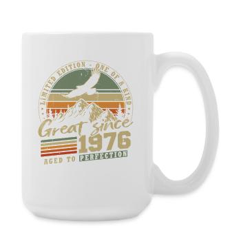 1976 Vintage Vintage Anniversaire Rétro - Grande tasse 440 ml - blanc - Droite