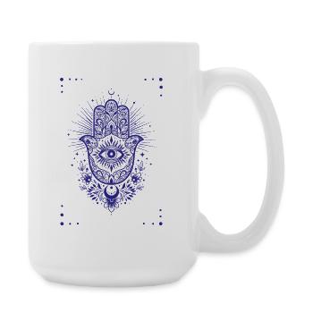 Spiritualité Géométrie Sacrée Symbole de la Foi Zen - Grande tasse 440 ml - blanc - Droite
