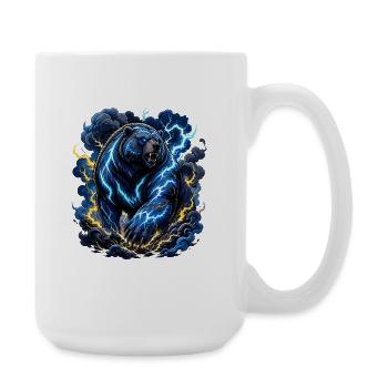 Blitzbär in the storm - Large Mug 440 ml - white - Right