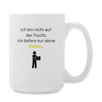 Lustiges Paketfahrer T-Shirt - Große Tasse 440 ml - Weiß - Rechts