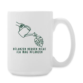 Pflanzen nerven nicht Gießkanne mit Monstera - Große Tasse 440 ml - Weiß - Rechts