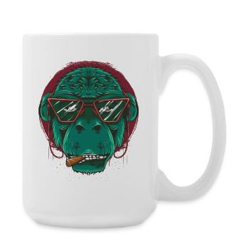 Cool Chimpanzee Monkey Sunglasses - Large Mug 440 ml - white - Right