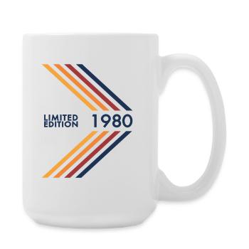 1980 Limited Edition Birthday Men's Women's - Large Mug 440 ml - white - Right