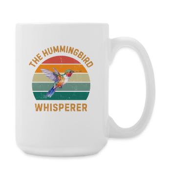 Cadeau de l’amoureux des oiseaux chuchoteurs de colibri - Grande tasse 440 ml - blanc - Droite