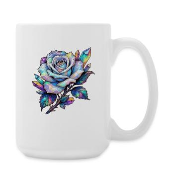 Holographic Rainbow Rose Crystal - Large Mug 440 ml - white - Right