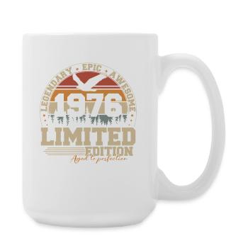 Cadeau d’anniversaire vintage 1976 - Grande tasse 440 ml - blanc - Droite
