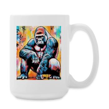 gorilla - Large Mug 440 ml - white - Right