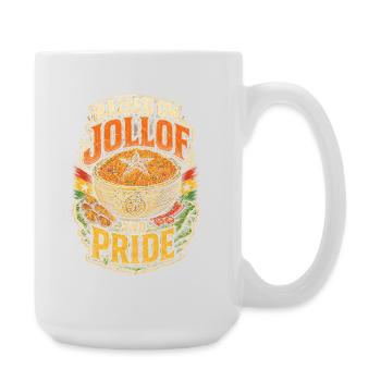 Ghana Ghanesisch Jollof et fierté ghanéenne - Grande tasse 440 ml - blanc - Droite