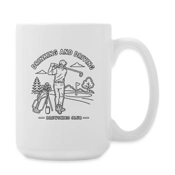 Conduite en état d’ivresse - Design de golf - Grande tasse 440 ml - blanc - Droite