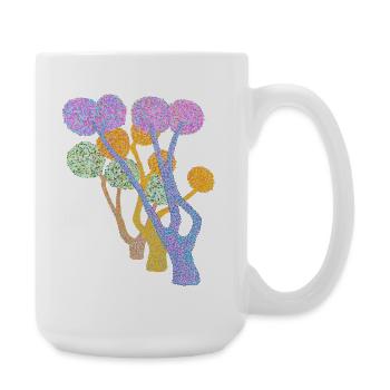 Dotted Colour Tree Pompom Forest - Large Mug 440 ml - white - Right