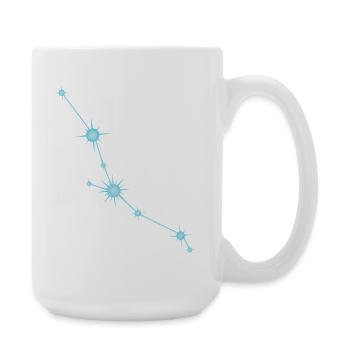 Taurus Star Constellation Zodiac Sign Pastel Blue - Large Mug 440 ml - white - Right