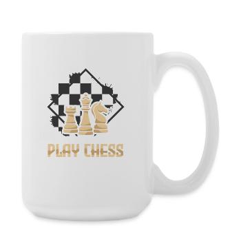 Échiquier des joueurs d’échecs - Grande tasse 440 ml - blanc - Droite
